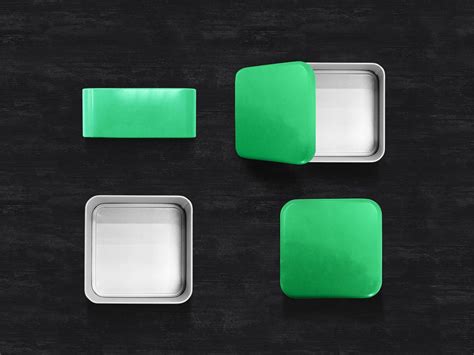 Metal Boxes Free Mockup